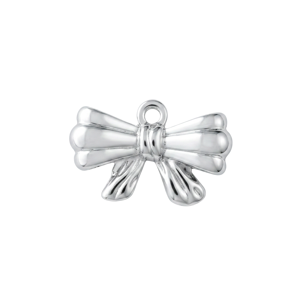 Silver Elegance Bow charm