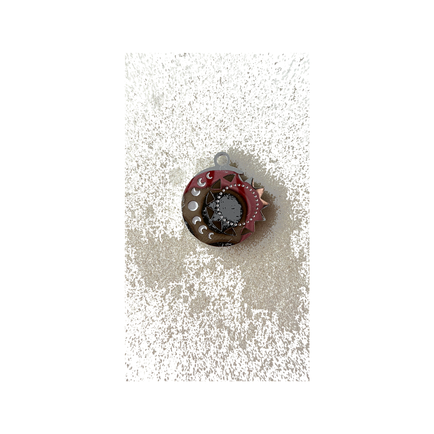 Silver Moon and Stars charm