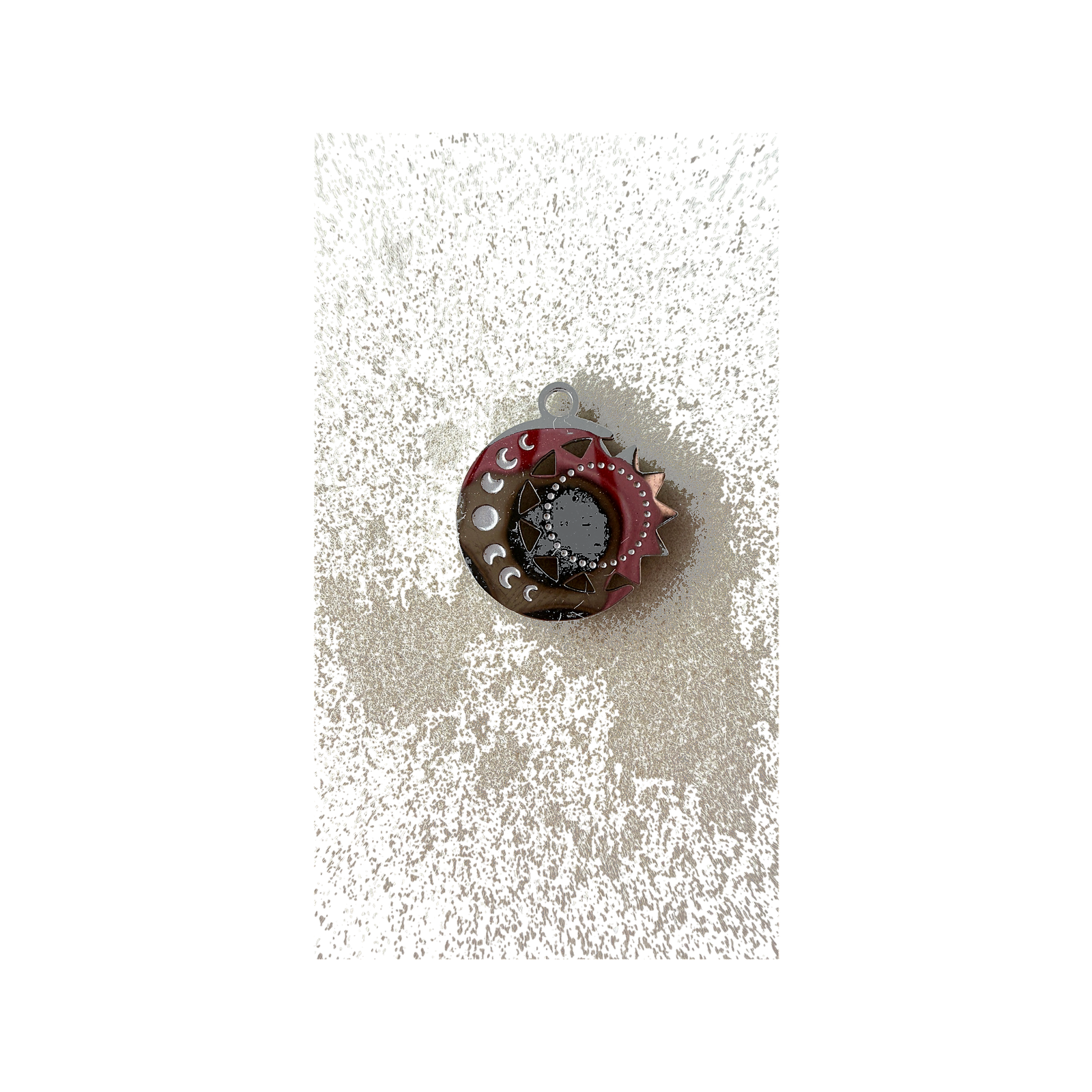 Silver Moon and Stars charm