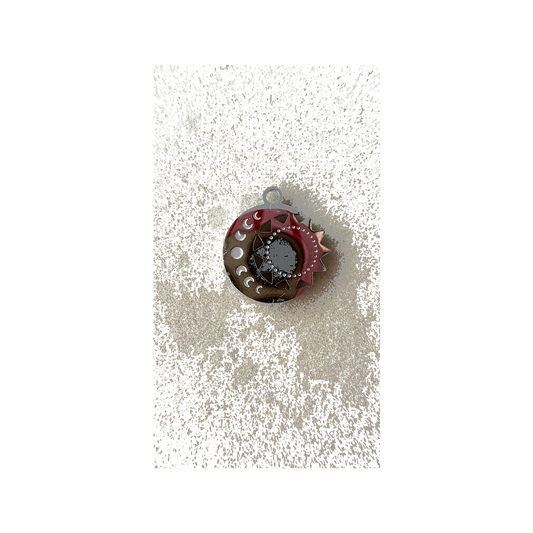 Silver Moon and Stars charm