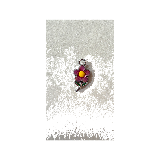 Silver Pretty Flower charm