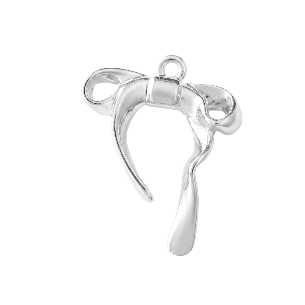 Silver Wild Ribbon charm