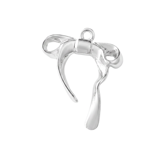 Silver Wild Ribbon charm